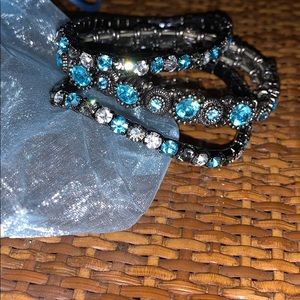 Stack of 3 sparkly bracelets